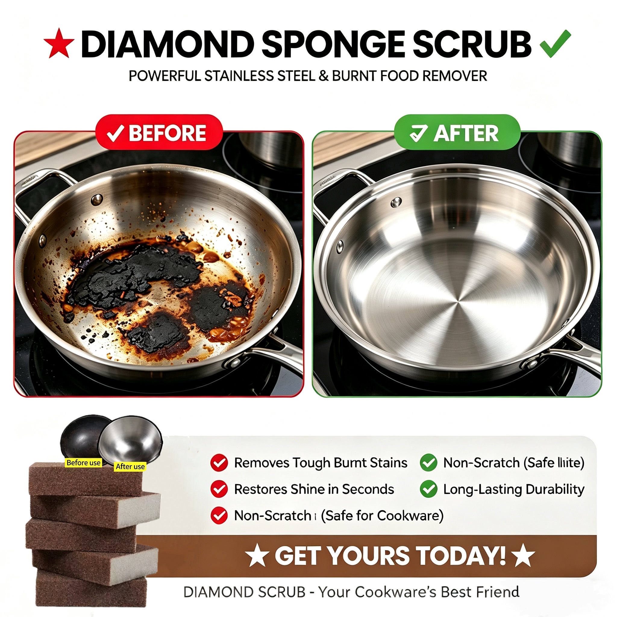 49% OFF This Week Promotions🎉-Brown Sponge Scrubber🧽
