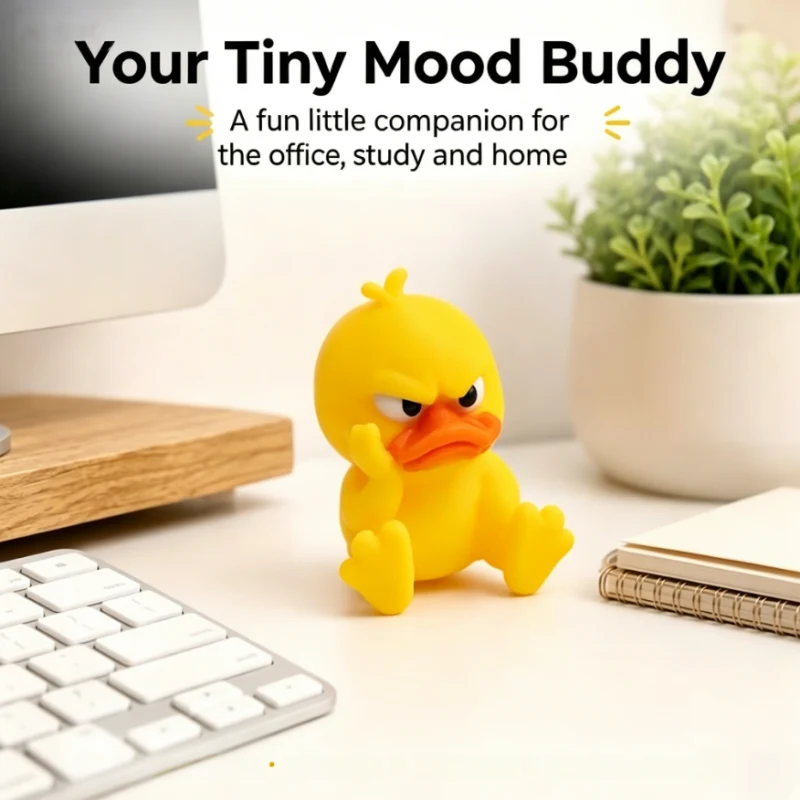 🦆 Angry Duck Desk Figurines – Sarcastic Funny Decor for Office & Home