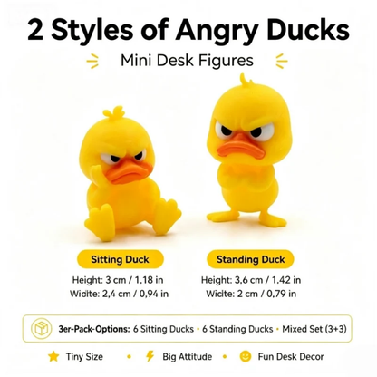 🦆 Angry Duck Desk Figurines – Sarcastic Funny Decor for Office & Home