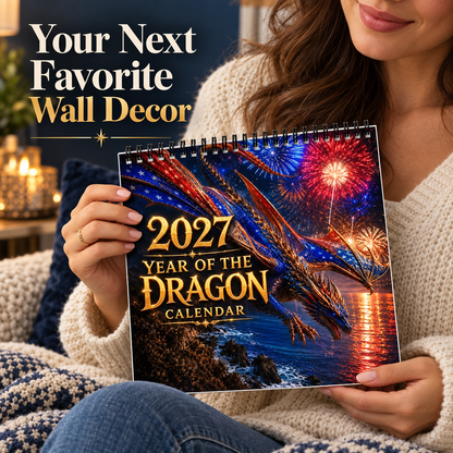 🐉 Dragons of a Higher World 2027 Wall Calendar – 12-Month Fantasy Dragon Art Calendar