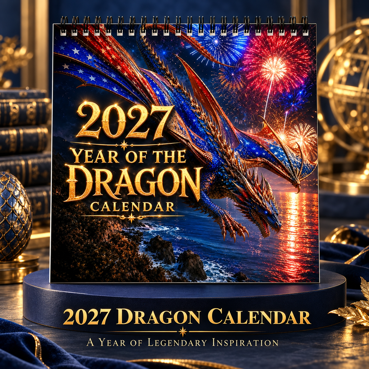 🐉 Dragons of a Higher World 2027 Wall Calendar – 12-Month Fantasy Dragon Art Calendar
