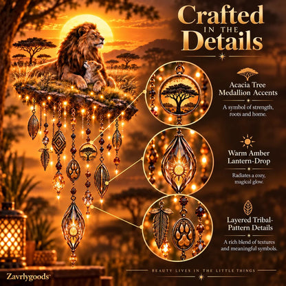 🦁 A Father’s Pride — Lighted Lion & Cub Wall Art