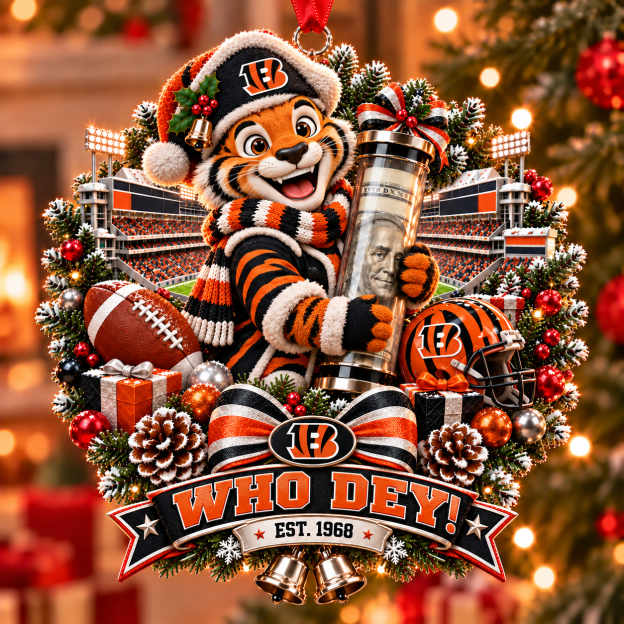 🏈🎄 Football Team Money Surprise Ornament