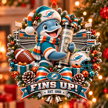 🏈🎄 Football Team Money Surprise Ornament