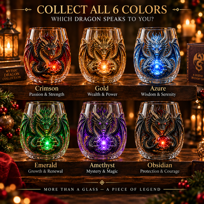 🐉✨ 3D Mythic Dragon Glass Art Cup | Luxury Raised Fantasy Glassware for Whiskey, Home Bar Décor & Legendary Gifts 🎁