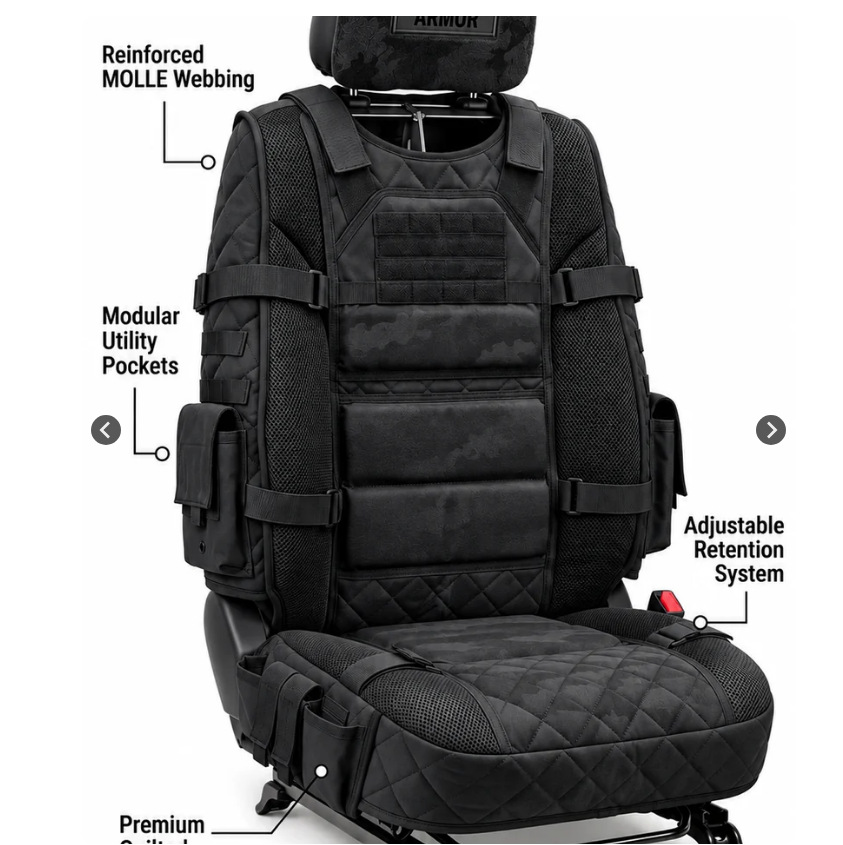 💥Limited Time-50% OFF🚙 Durable Tactical Truck Seat Cover✨ Storage, Protection & All-Day Comfort
