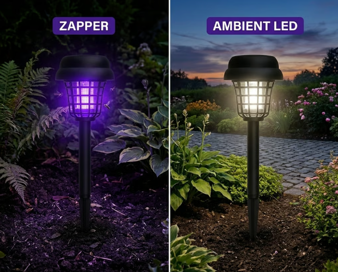 🦟☀️ Solar Mosquito Zapper Garden Light – Decorative Outdoor Bug Control Lamp 🌙