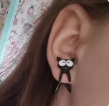 🐈‍⬛ Cat Lovers’ Favorite – Adorable Black Cat Earrings ✨🖤