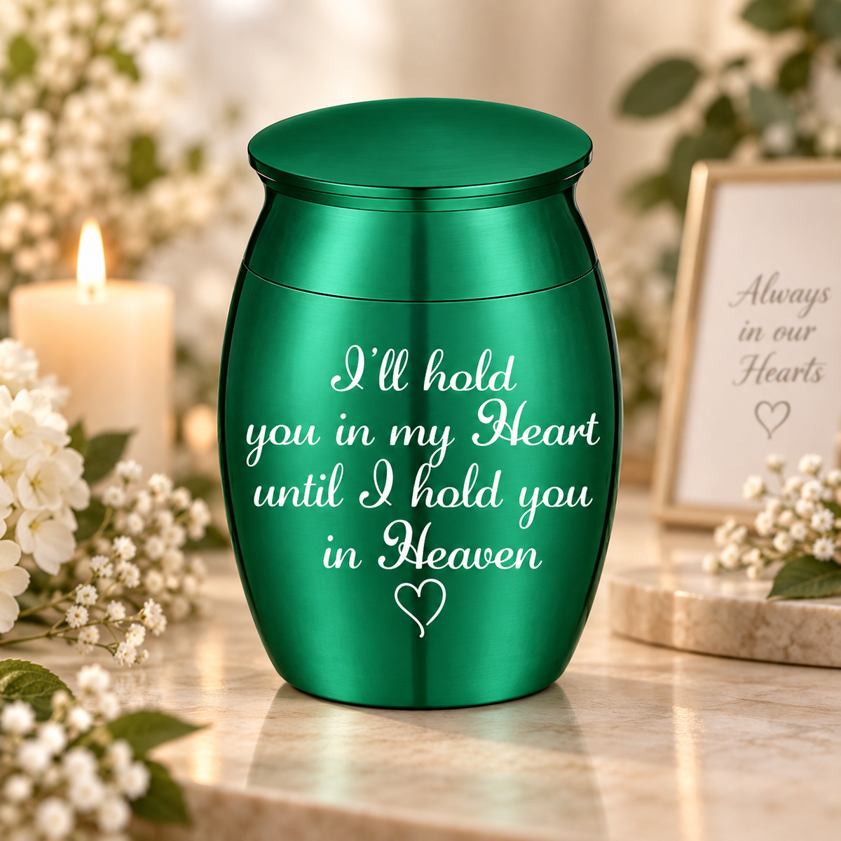 🕊️ “I’m Always With You” Personalized Mini Urn – Memorial Keepsake in Loving Memory of Mom or Dad 🤍