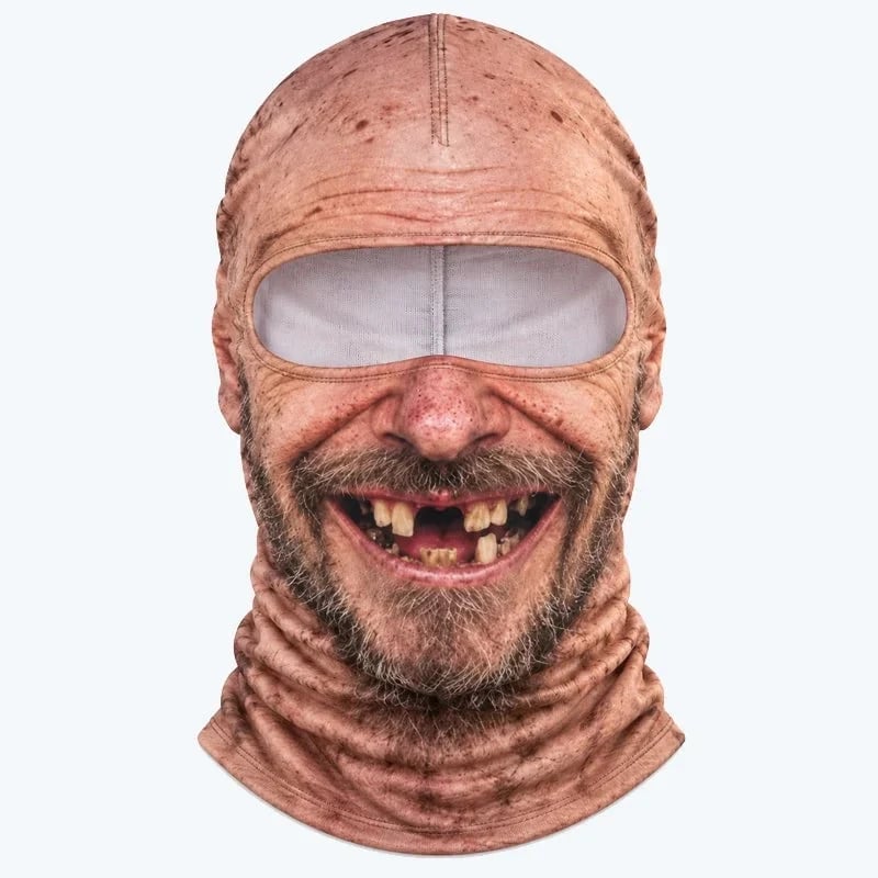 😂 Funny Realistic Face Ski Mask – Full-Coverage Winter Balaclava