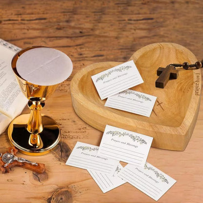 ✝️Inspirational❤️ Wooden Heart Shaped Prayer Bowl Set – Handcrafted Religious Gift