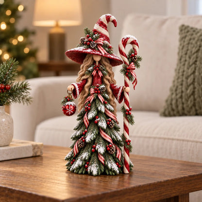 🎄Whimsical Christmas Witch Resin Figurines – Festive Holiday Collectible Decor🧙‍♀️