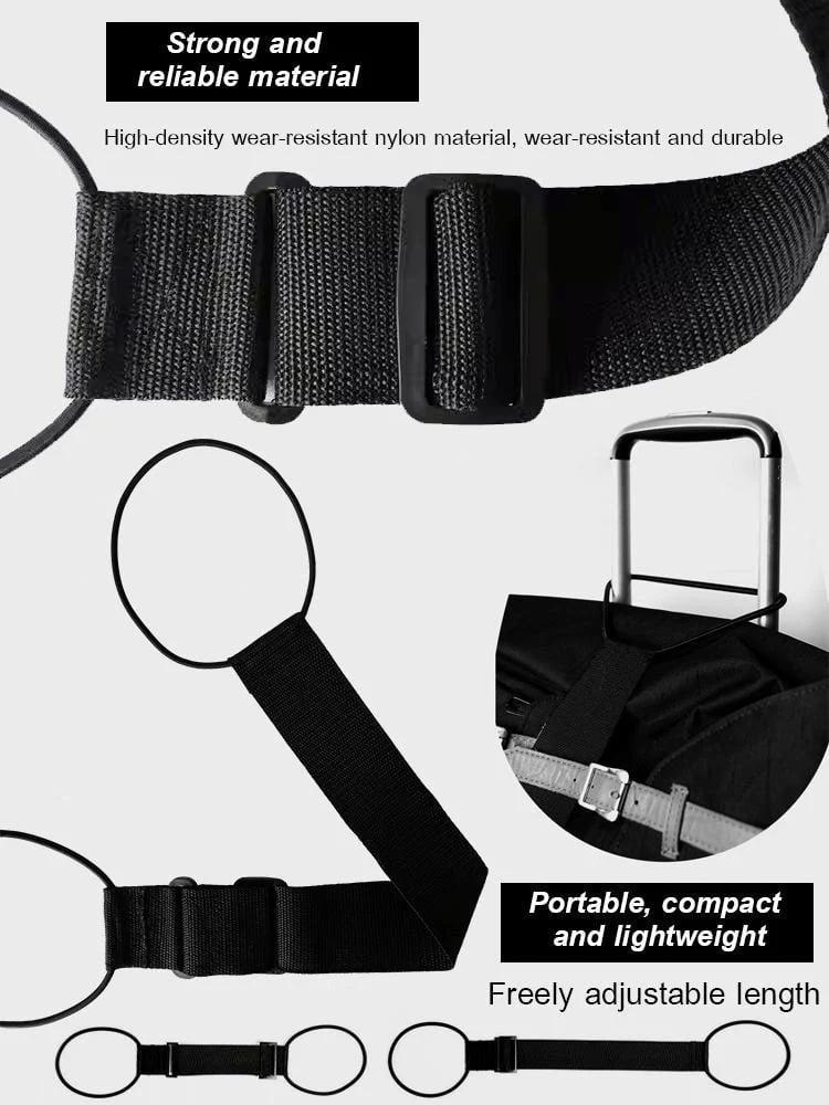 ✈️ Travel Made Easy | 2-Pack Multi-Use Strong Adjustable Rainbow Luggage Connector Straps 🌈