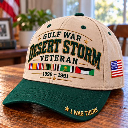 🎖️ Gulf War Desert Storm 1990–1991 Veteran I Was There Baseball Cap