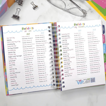 📅✨ 2027–2028 Life Planner – 24-Month Weekly & Monthly Organizer with Stickers & Bill Trackers