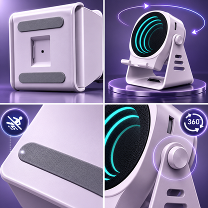 🔊 Magnetic Snap-On Induction Speaker Stand – Wireless Phone Audio Booster & Desktop Holder ✨
