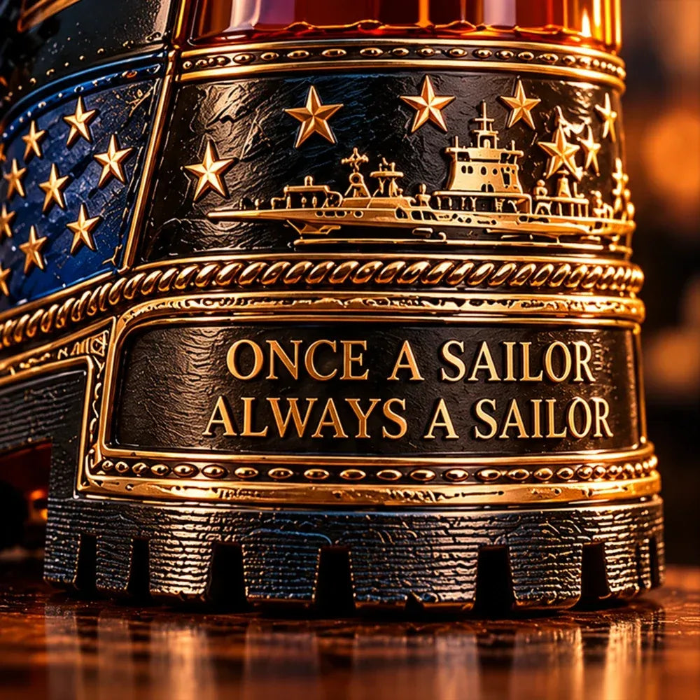 ⚓ Naval Heritage America 250 Combat Boot Decanter – 2026 Veterans Tribute Collector's Edition