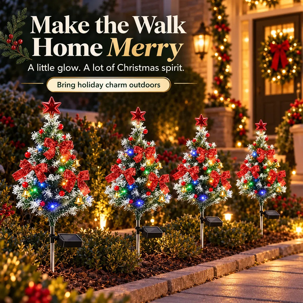 🎄 Solar Christmas Tree Lights –  DIY Outdoor Holiday Decor
