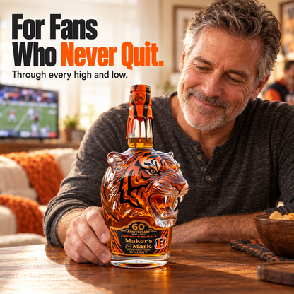 🐯The BENGALS×Maker's Mark 60TH ANNIVERSARY Special Edition Bourbon Bottle