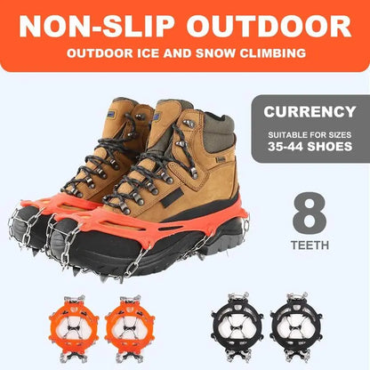 🧊 50% OFF❄️ Ice Cleats for Shoes & Boots – 8-Spike Winter Traction Grips for Walking & Hiking