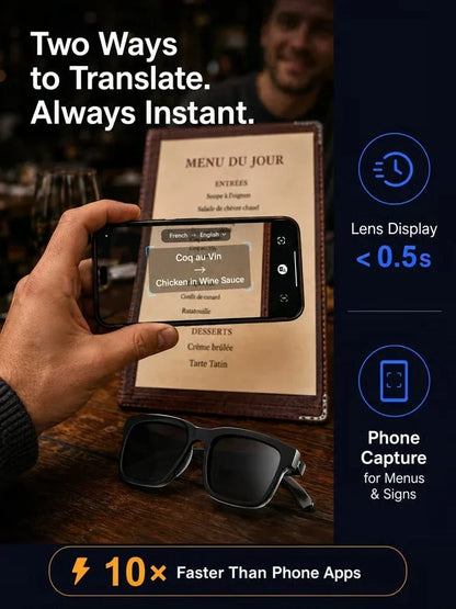 👓 AI-Powered Translation Glasses – Smart Bluetooth Eyewear for Easier Conversations ✨
