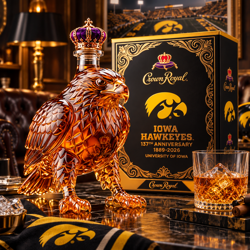 Iowa Hawkeyes 137th Anniversary (1889–2026) Whiskey Decanter