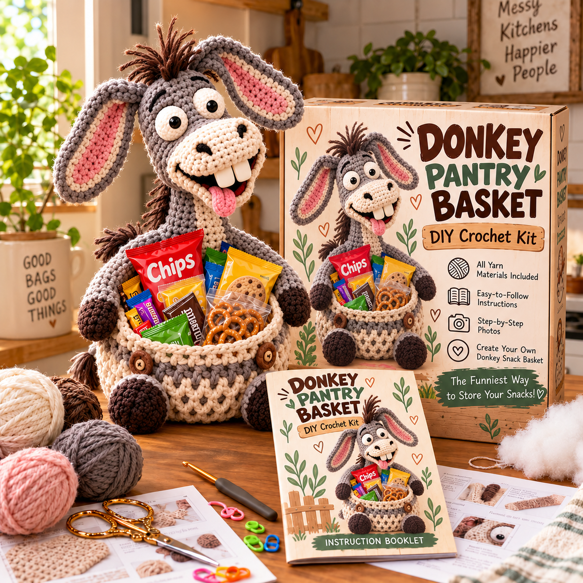 😂 Snack Attack Squad™ – DIY Crochet Funny Animal Snack Basket Collection