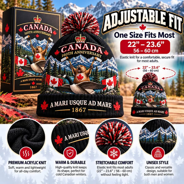 Canada 160th beanie fit guide and fabric details