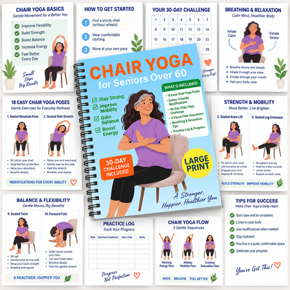 Chair Yoga for Seniors Over 60 – 40+ Gentle Exercises for Strength, Mobility & Balance