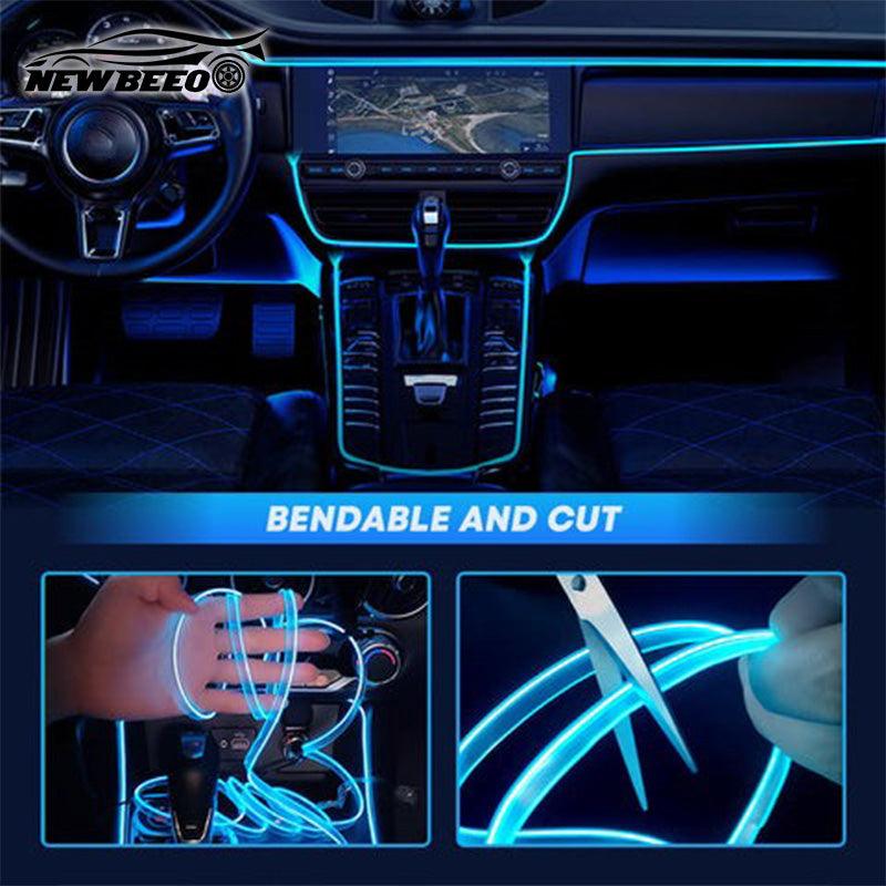 🚗✨ Car Interior LED Strip Lights – Ultra-Slim Ambient Lighting in 9 Colors