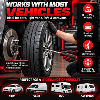 🔧 Heavy-Duty Wheel Fitting Tool – Hub Alignment & Tire Mounting Assistant
