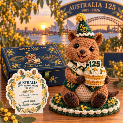 🇦🇺🐨 Australia 125th Anniversary Crochet Keepsake – 3D Aussie Animal Collectible & Gift Box 🎁
