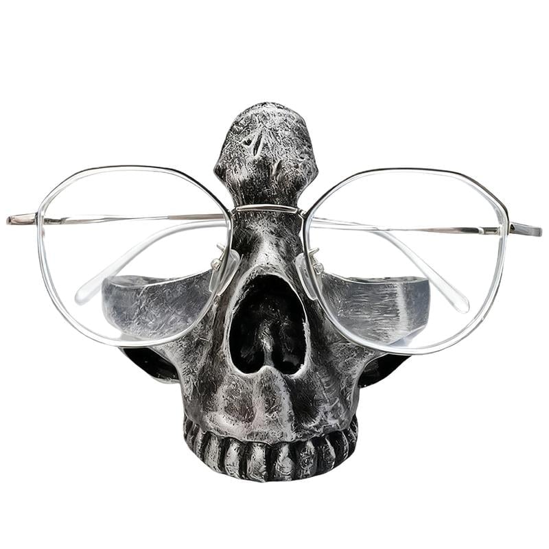 💀🕯️Skull Multi-Function Tray | Gothic Glasses & Key Holder, Desk Organizer with Edge