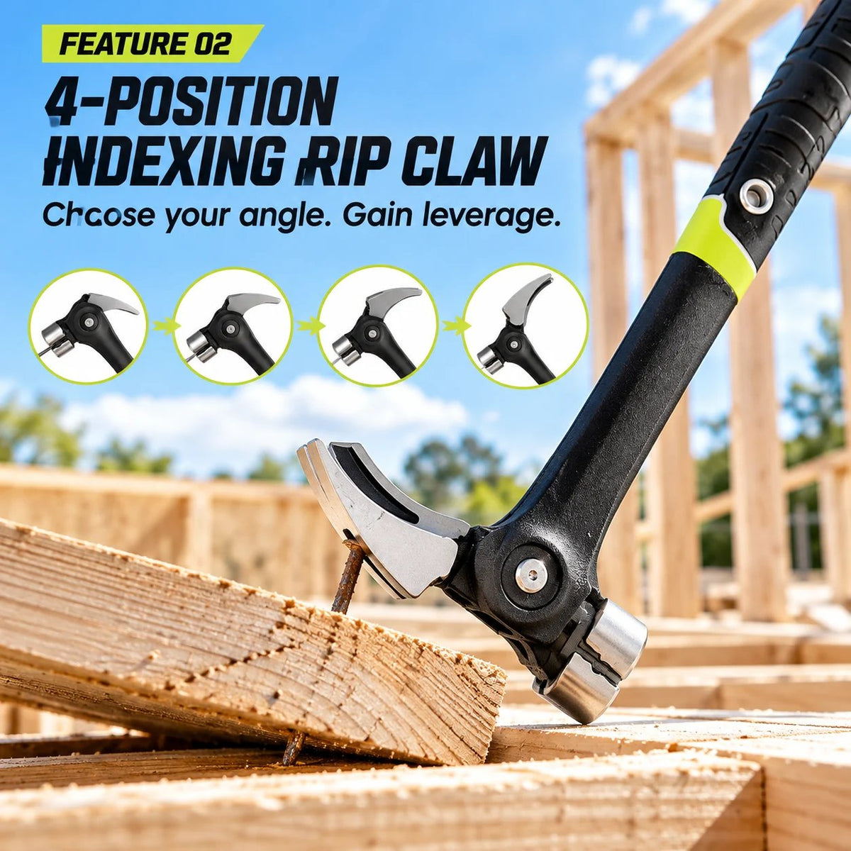 🧰 Shock-Absorbing Claw Hammer | Rust Resistant Finish, One-Handed Magnetic Nail Assist