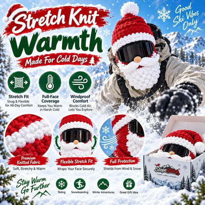 🎅 3D Christmas Knit Ski Mask – Warm Full-Face Cover in 3 Festive Styles