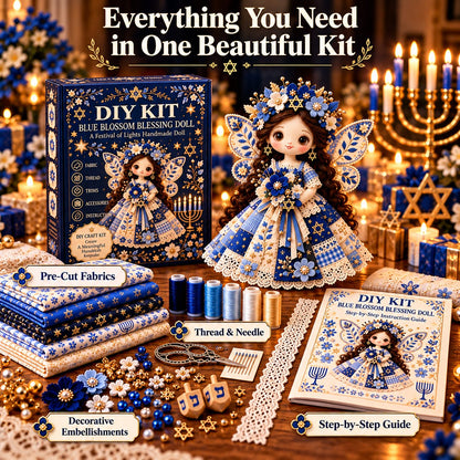 🕎🧵 Hanukkah DIY Patchwork Doll Kit – Handmade Festival of Lights Keepsake