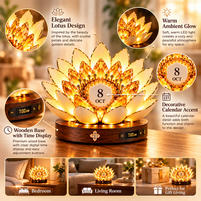 🎁 Automatic Blooming Perpetual Calendar – Crystal-Style Flower Night Light & Home Decor