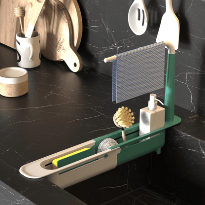🔥 50% OFF Today! Telescopic Sink Storage Rack — Organize Your Sink in Seconds ✨
