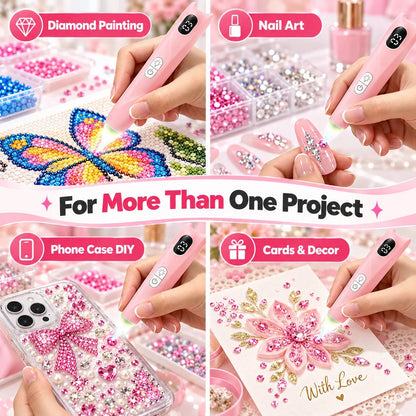 ✨ Electric Diamond Painting Pen with Light – Rechargeable & No Wax Needed!