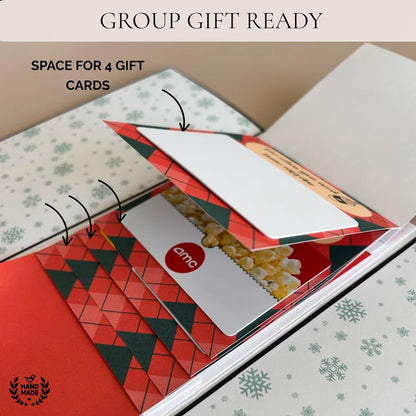 🎄 50% OFF – 4PCS Waterfall Christmas Gift Card Booklet | Fun Pull-Out Surprise 🎁✨