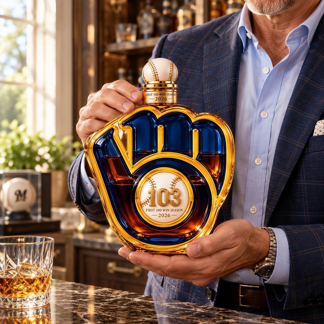 ⚾ Brewers 103-Win Season Commemorative Whiskey Bottle