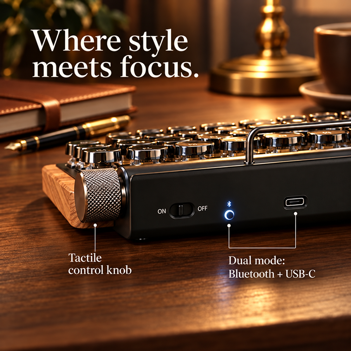 ⌨️ Retro Mechanical Keyboard – Vintage-Inspired Style for Your Desk ✨