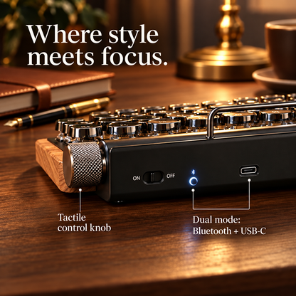 ⌨️ Retro Mechanical Keyboard – Vintage-Inspired Style for Your Desk ✨