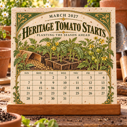 🌻 2027 The Heirloom Garden Plantable Seed Calendar