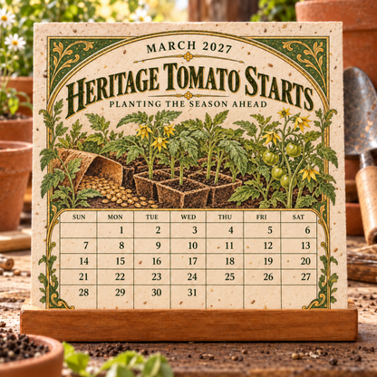 🌻 2027 The Heirloom Garden Plantable Seed Calendar