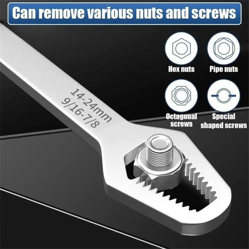 🔥Hot Sale 49%✅️Universal Double-head Self-tightening Wrench🔧8-22mm
