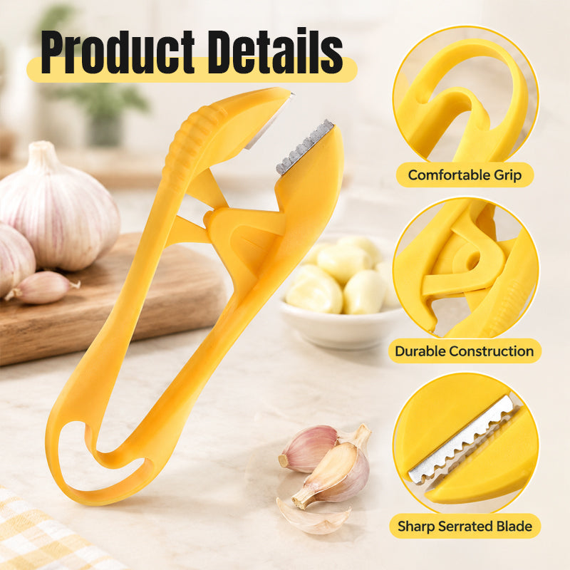 🧄 Manual Garlic Peeler – Serrated-Jaw Kitchen Tool for Easy Peeling ✨