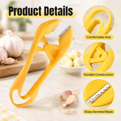 🧄 Manual Garlic Peeler – Serrated-Jaw Kitchen Tool for Easy Peeling ✨