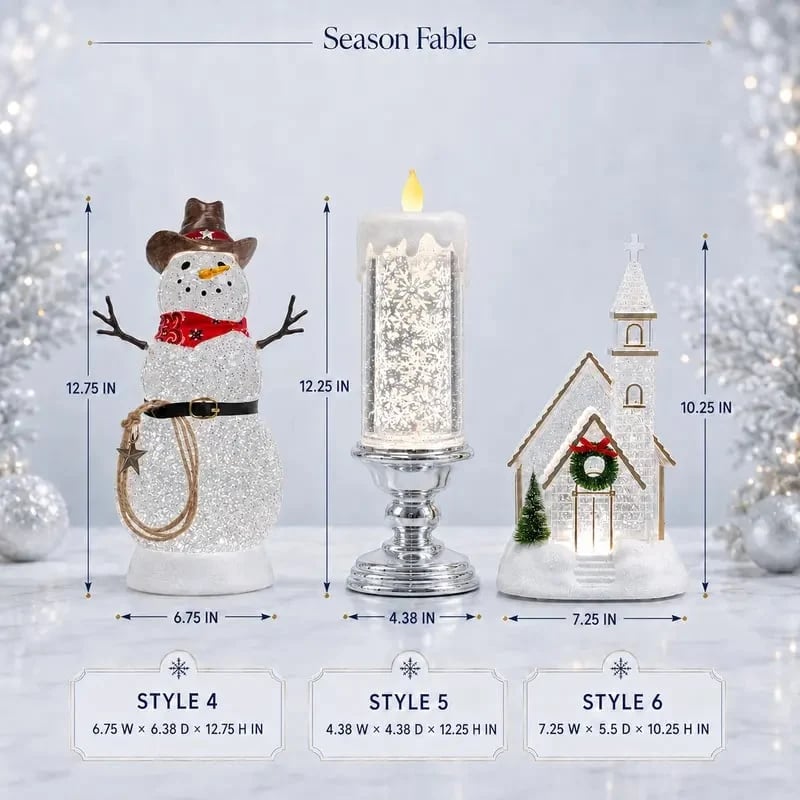 ❄️ Musical Christmas Snow Globe Lantern | Swirling Snow & Warm LED