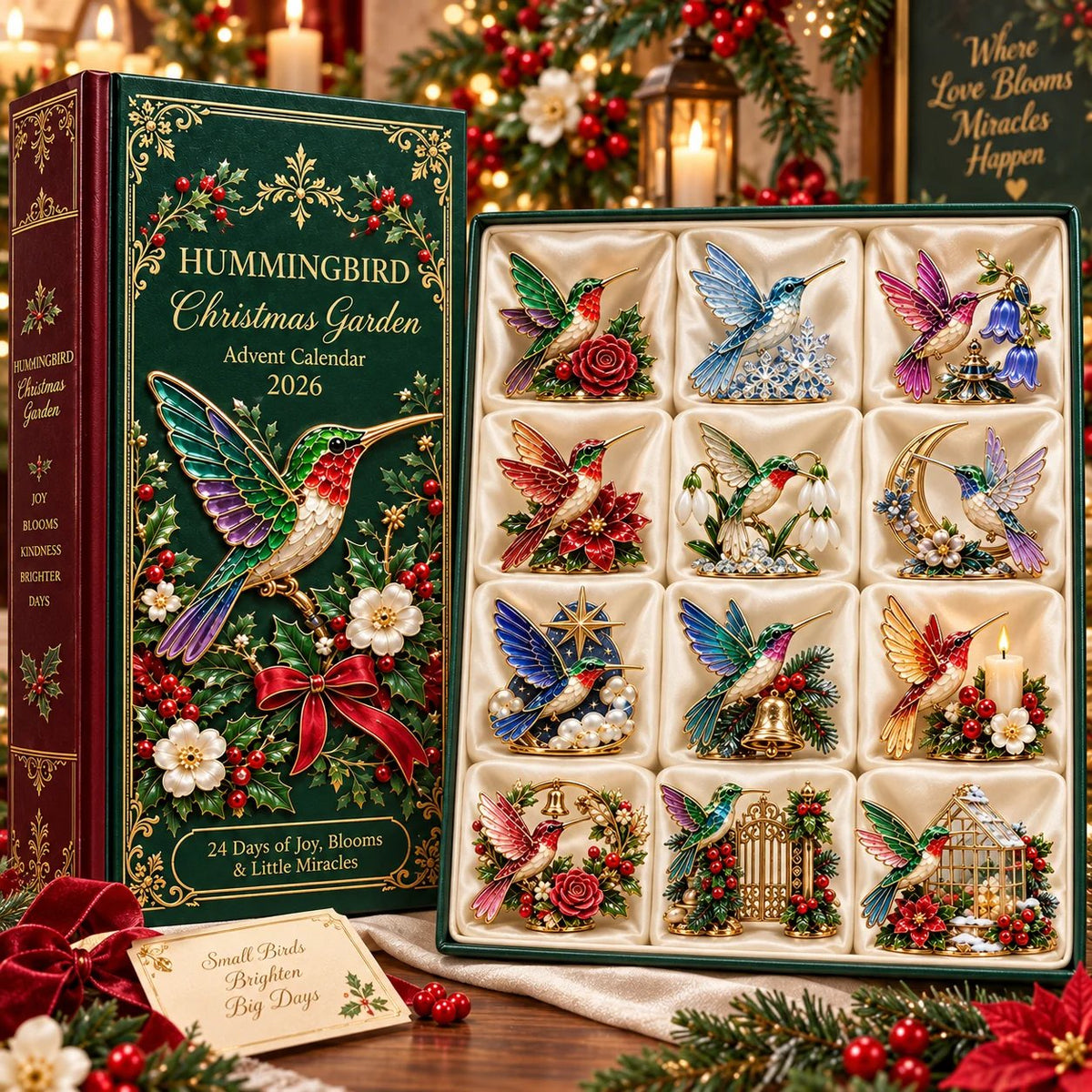 Advent Calendar 2026优化 🐦🎄 Hummingbird Christmas Garden Advent Calendar 2026 – 24 Days of Blooming Holiday Joy 🌸